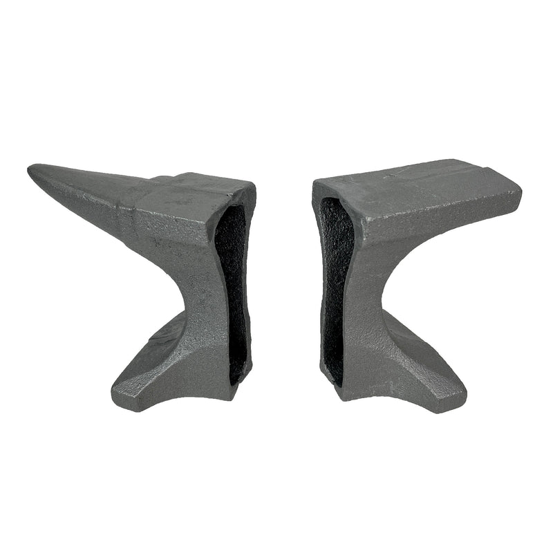 Cast Iron Anvil Bookends Set of 2 - 8" L x 4.5" H x 3.25" D - Rustic Grey Book Holders for Home or Office Décor - Industrial