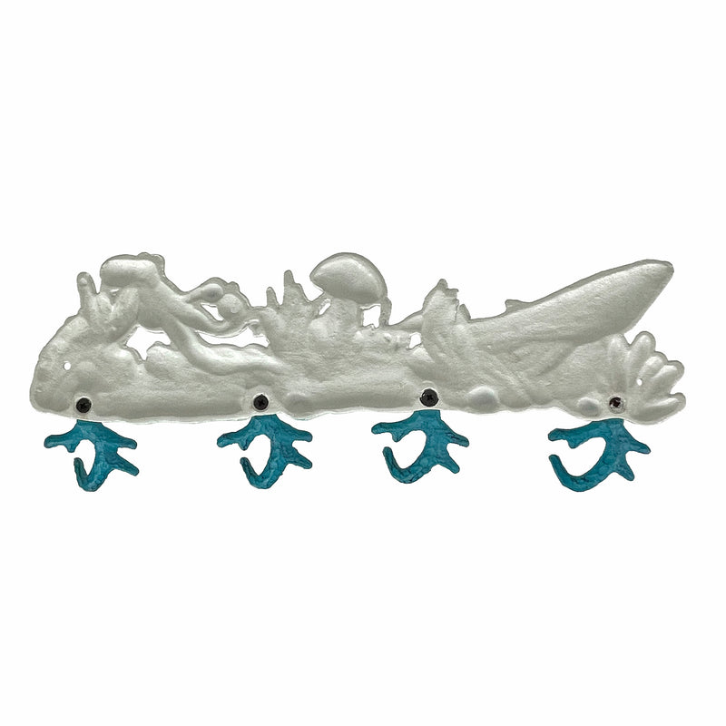 Decorative Wall Hooks, 15.5 Inch Cast Iron Sea Life Plaque Image 9