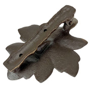 Cast Iron Door Knocker, 6 Inch Bronze Leaf Face Image 8