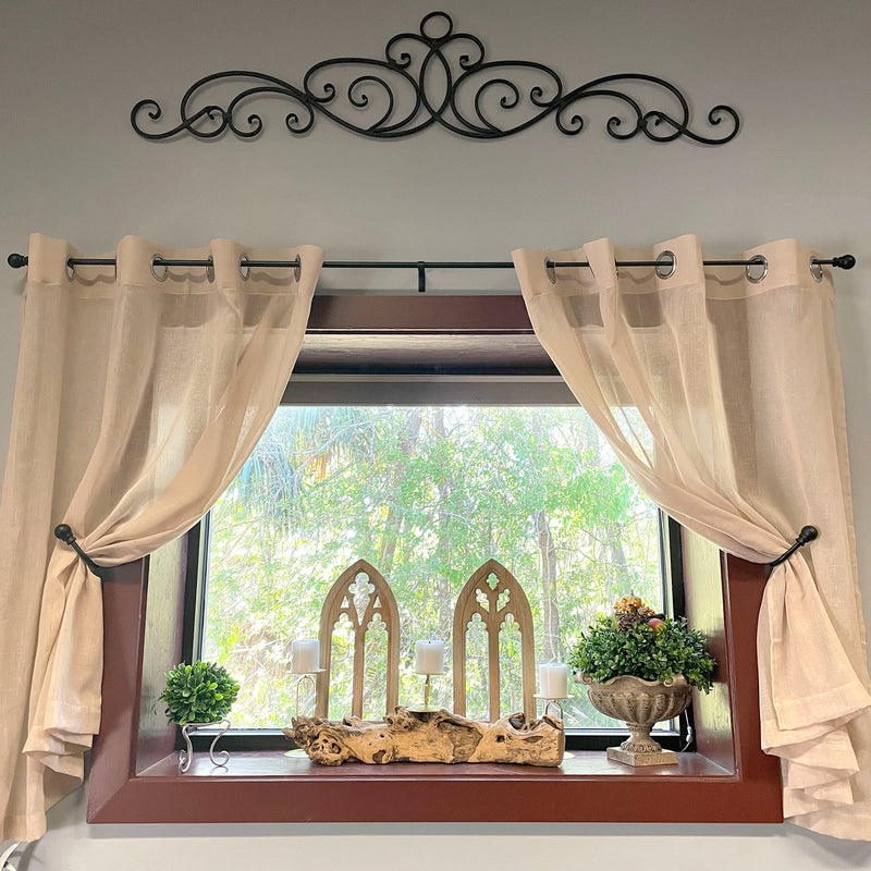 White - Image 7 - Set of 2 Whitewashed Wood Gothic Arch Window Frame Wall Hangings - 15.75 Inch Sculptural Home Decor,