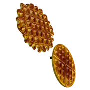 Waffle Set - Image 2 - Zeckos Set of 2 Cast Iron Metal Waffle Trivets – Belgian & Round, 8" Kitchen Plaques, Durable