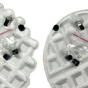 Waffle Set - Image 10 - Zeckos Set of 2 Cast Iron Metal Waffle Trivets – Belgian & Round, 8" Kitchen Plaques, Durable