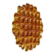 Belgian Waffle - Image 2 - Belgian Waffle Cast Iron Metal Trivet – 8.25" Round Kitchen Plaque, Durable Heat-Resistant Brown &