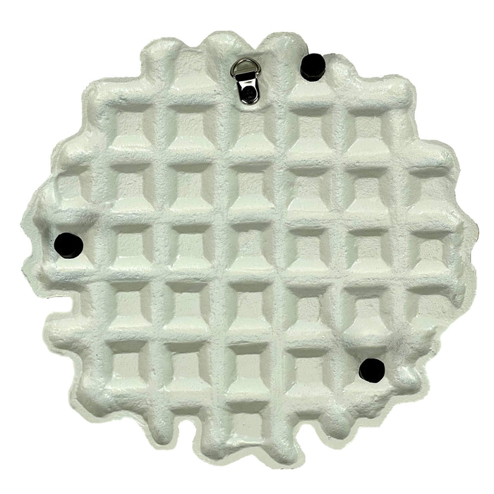 Belgian Waffle - Image 9 - Belgian Waffle Cast Iron Metal Trivet – 8.25" Round Kitchen Plaque, Durable Heat-Resistant Brown &