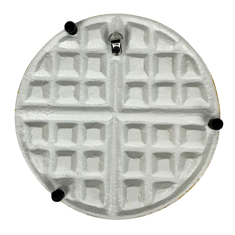 Golden Waffle - Image 9 - Zeckos Round Waffle Cast Iron Metal Trivet – 8" Kitchen Plaque, Durable Heat-Resistant Brown &