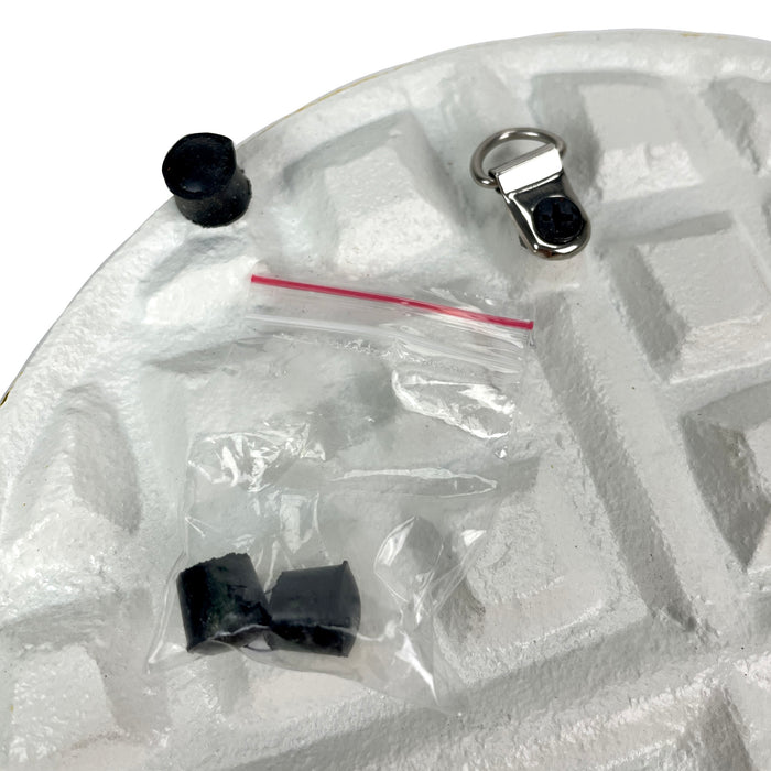 Golden Waffle - Image 10 - Zeckos Round Waffle Cast Iron Metal Trivet – 8" Kitchen Plaque, Durable Heat-Resistant Brown &