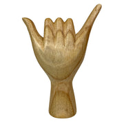 Wooden Hand Sculpture, 8 Inch Hang Loose Hand Sign Image 9