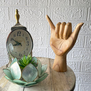 Wooden Hand Sculpture, 8 Inch Hang Loose Hand Sign Image 4