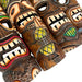 Set of 4 Hand-Carved Wooden Tiki Wall Masks, 20 Inch Tropical Decor – Palm Tree, Plumeria, Pineapple & Sea Turtle Designs,