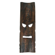 Set of 4 Hand-Carved Wooden Tiki Wall Masks, 20 Inch Tropical Decor – Palm Tree, Plumeria, Pineapple & Sea Turtle Designs,