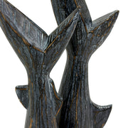 Zeckos Set of 2 Coastal Wooden Shark Tail Statues, 16 Inch Hand-Carved Wood Image 10
