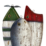 Small - Image 3 - Zeckos 9.5 Inch Fishing Lure Wall Decor Set of 3 Rustic Wood and Metal Multicolor Nautical Fish Plaques