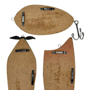 Small - Image 10 - Zeckos 9.5 Inch Fishing Lure Wall Decor Set of 3 Rustic Wood and Metal Multicolor Nautical Fish Plaques