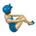 Blue - Sitting - Image 9 - Retro Beach Beauty Girl Figurine, vintage pinup statue in sunbathing sitting pose, hand painted
