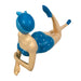 Blue - Lounging - Image 3 - Retro Beach Beauty Girl Figurine, Sunbathing Lounging Pose, Aegean Blue Polka Dot Swimsuit, Hand