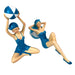 Blue - Beachball Set - Image 1 - Set of 2 Beach Beauty Figurines in Aegean Blue Polka Dot Swimsuits with Beachballs, Hand