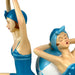 Blue - Beachball Set - Image 9 - Set of 2 Beach Beauty Figurines in Aegean Blue Polka Dot Swimsuits with Beachballs, Hand