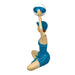 Blue - Beachball Sitting - Image 3 - Beach Beauty Girl Figurine Holding Beachball in Aegean Blue Polka Dot Swimsuit, Hand