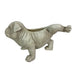 White - Image 9 - Zeckos Bulldog Planter, Antique Stone Finish Magnesium Oxide Freestanding Dog Planter, 11 Inch Tall