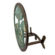 Garden Hose Holder Mushroom 12 Inch Cast Iron Verdigris Bronze Image 3