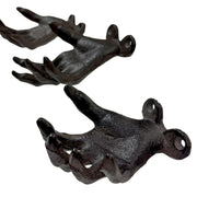 Black - Image 3 - Set of 3 Creepy Hand Wall Hooks, 4 Inch Deep Antique Black Cast Iron