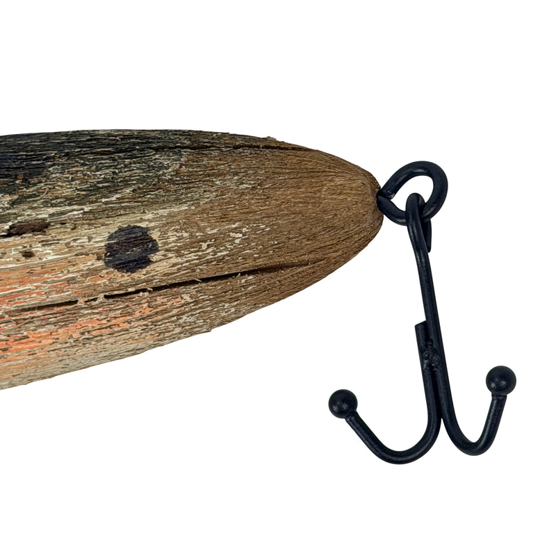 Zeckos Fishing Lure Wall Decor, 12.5 Inch Decorative Wood with Metal Hooks Image 10