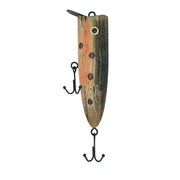Zeckos Fishing Lure Wall Decor, 12.5 Inch Decorative Wood with Metal Hooks Image 2