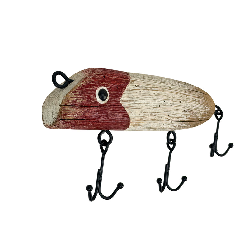 Zeckos Fishing Lure Wall Sculpture, 12.25 Inch Distressed Wood and Metal Image 3