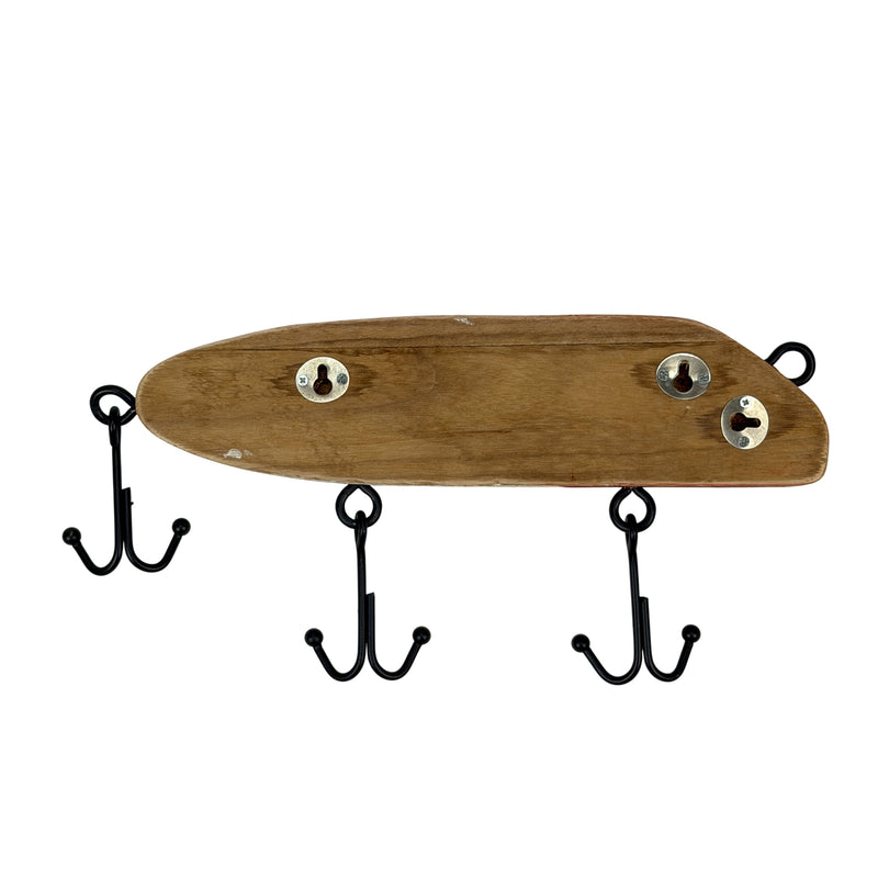 Zeckos Fishing Lure Wall Sculpture, 12.25 Inch Distressed Wood and Metal Image 8