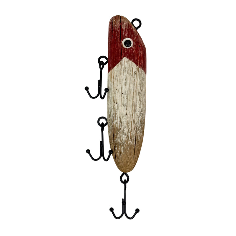 Zeckos Fishing Lure Wall Sculpture, 12.25 Inch Distressed Wood and Metal Image 2