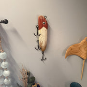 Zeckos Fishing Lure Wall Sculpture, 12.25 Inch Distressed Wood and Metal Image 6