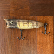 Zeckos Fishing Lure Wall Sculpture, Decorative Striped Wood, 12.5 Inch Image 4