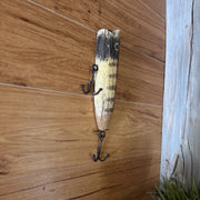 Zeckos Fishing Lure Wall Sculpture, Decorative Striped Wood, 12.5 Inch Image 5