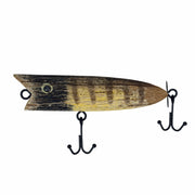 Zeckos Fishing Lure Wall Sculpture, Decorative Striped Wood, 12.5 Inch Image 1
