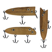 Large - Image 9 - Zeckos Fishing Lure Wall Hook Sculptures Set of 3, Wood and Metal Vintage Wall Decor, Distressed