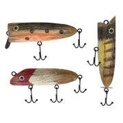 Large - Image 1 - Set of 3 Fishing Lure Wall Decor, 13 Inch Wood and Metal Hook Sculptures