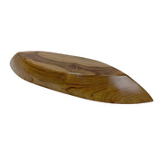 Zeckos Decorative Boat Bowl, 24-Inch Teak Wood with White Capiz Interior Image 11
