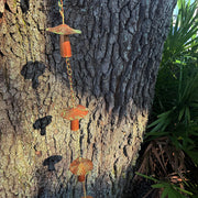 Mushroom - Image 4 - Zeckos Mushroom Rain Chain, 84 Inch Copper Metal with Verdigris Finish