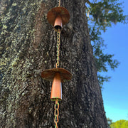 Mushroom - Image 6 - Zeckos Mushroom Rain Chain, 84 Inch Copper Metal with Verdigris Finish