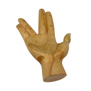 Split Finger - Image 3 - Zeckos Split-Finger Hand Sculpture, 7.75 Inch Carved Natural Albesia Wood