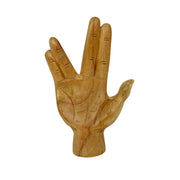 Split Finger - Image 2 - Zeckos Split-Finger Hand Sculpture, 7.75 Inch Carved Natural Albesia Wood