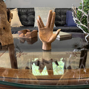 Split Finger - Image 5 - Zeckos Split-Finger Hand Sculpture, 7.75 Inch Carved Natural Albesia Wood