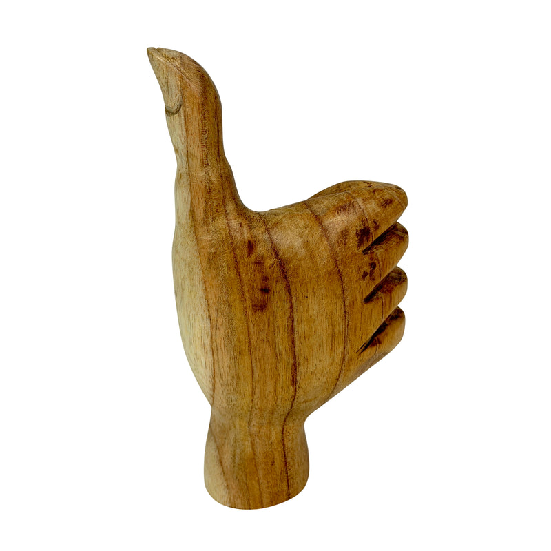 Thumps Up - Image 9 - Zeckos Thumbs Up Hand Statue, Hand-Carved Wood, 7.75 Inch Tall Tabletop