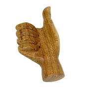 Thumps Up - Image 3 - Zeckos Thumbs Up Hand Statue, Hand-Carved Wood, 7.75 Inch Tall Tabletop