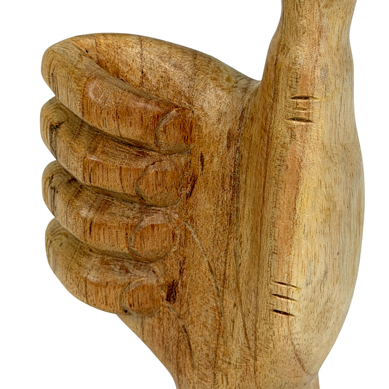 Thumps Up - Image 10 - Zeckos Thumbs Up Hand Statue, Hand-Carved Wood, 7.75 Inch Tall Tabletop