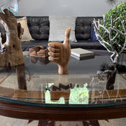Thumps Up - Image 5 - Zeckos Thumbs Up Hand Statue, Hand-Carved Wood, 7.75 Inch Tall Tabletop