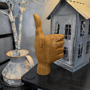 Thumps Up - Image 6 - Zeckos Thumbs Up Hand Statue, Hand-Carved Wood, 7.75 Inch Tall Tabletop