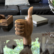 Thumps Up - Image 8 - Zeckos Thumbs Up Hand Statue, Hand-Carved Wood, 7.75 Inch Tall Tabletop