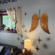 Copper - Image 6 - Zeckos Angel Wings Wall Sculpture, 34 Inch Wide Copper-Toned Metal