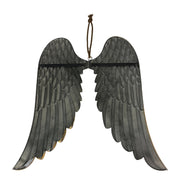White - Image 3 - Zeckos Angel Wings Wall Sculpture, 34-Inch Metal White with Gold Accents